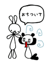 Rabbit & Panda sticker #12145430
