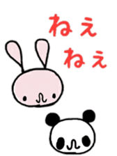 Rabbit & Panda sticker #12145440