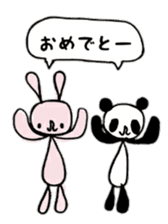 Rabbit & Panda sticker #12145441