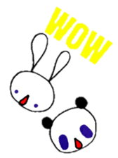 Rabbit & Panda sticker #12145443
