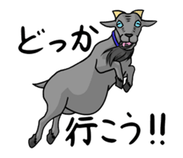 Funny goats sticker #12145540