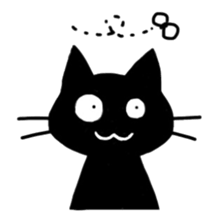 droll black cats sticker #12145767