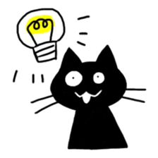 droll black cats sticker #12145770
