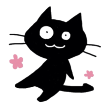 droll black cats sticker #12145776