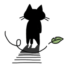 droll black cats sticker #12145785
