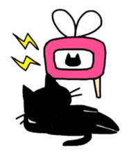 droll black cats sticker #12145800