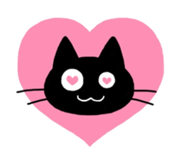 droll black cats sticker #12145802