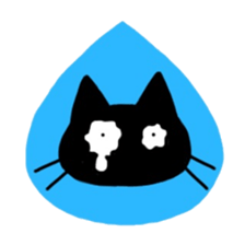 droll black cats sticker #12145804