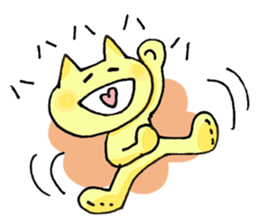 Colorful cat 's sticker #12147313