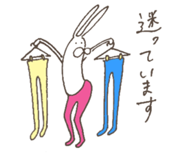 The rabbit in tights 6 sticker #12147881