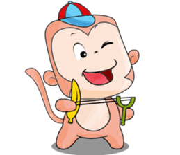 A Little Cute Monkey sticker #12148398