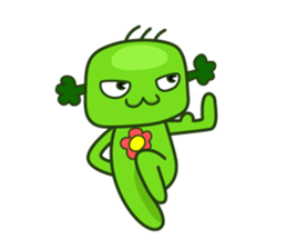 Cute broccoli man sticker #12148569