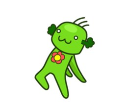 Cute broccoli man sticker #12148574