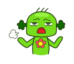 Cute broccoli man sticker #12148577