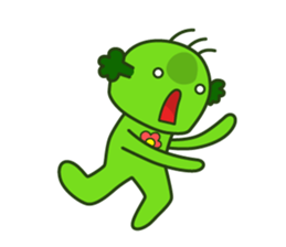 Cute broccoli man sticker #12148579