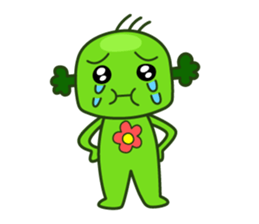 Cute broccoli man sticker #12148580