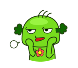 Cute broccoli man sticker #12148581