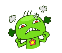 Cute broccoli man sticker #12148582