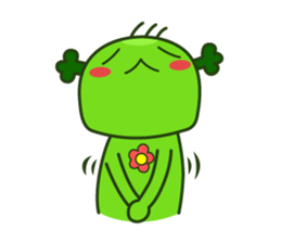 Cute broccoli man sticker #12148583