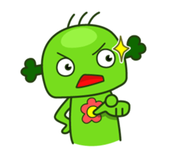 Cute broccoli man sticker #12148586