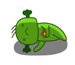 Cute broccoli man sticker #12148587