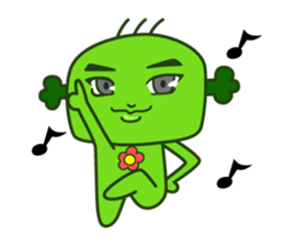 Cute broccoli man sticker #12148588