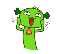 Cute broccoli man sticker #12148590