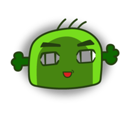 Cute broccoli man sticker #12148592