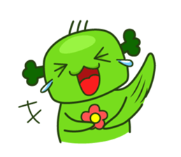 Cute broccoli man sticker #12148594