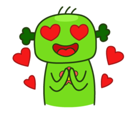 Cute broccoli man sticker #12148598