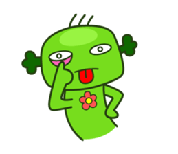 Cute broccoli man sticker #12148600