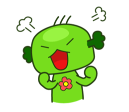 Cute broccoli man sticker #12148604