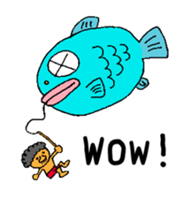 afro ninja sticker #12150231