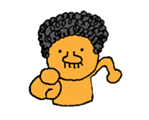 afro ninja sticker #12150251