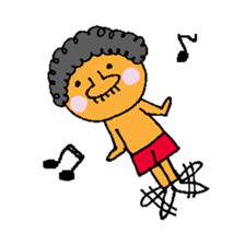 afro ninja sticker #12150253