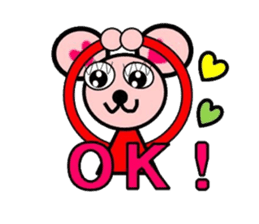 Pinky bear mouse sticker #12151190