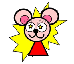 Pinky bear mouse sticker #12151204