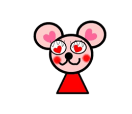 Pinky bear mouse sticker #12151207