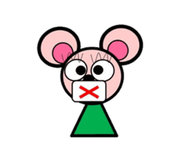 Pinky bear mouse sticker #12151210