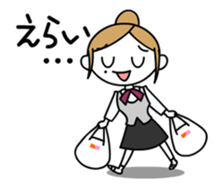 The Feeling of the businesswoman sticker #12151535