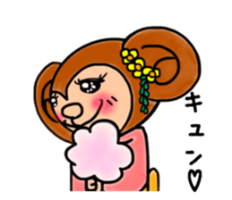 Tomokichi of a monkey and Tomomi's Its2 sticker #12151950