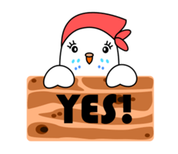 Parakeet woman is "SHIROCHAN". sticker #12152373