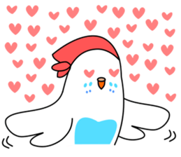 Parakeet woman is "SHIROCHAN". sticker #12152392