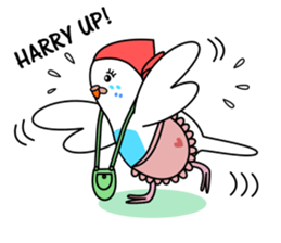 Parakeet woman is "SHIROCHAN". sticker #12152396