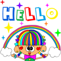 Rienbow colorful animation sticker