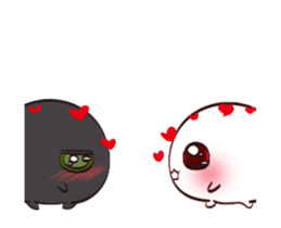 Summer couple articles - Black & White sticker #12152882