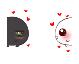 Summer couple articles - Black & White sticker #12152885