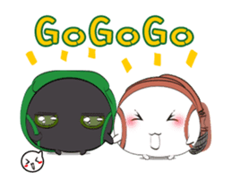 Summer couple articles - Black & White sticker #12152887