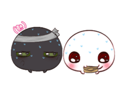 Summer couple articles - Black & White sticker #12152889