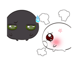 Summer couple articles - Black & White sticker #12152893